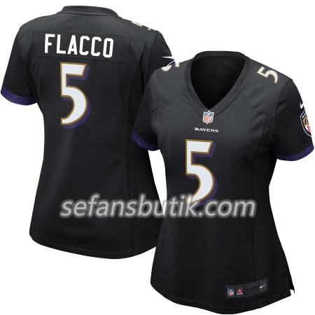 Baltimore Ravens Tröjor Joe Flacco 5 Nike Svart - Dame Baltimore Ravens Tröjor Joe Flacco 5 Nike Svart - Dame
